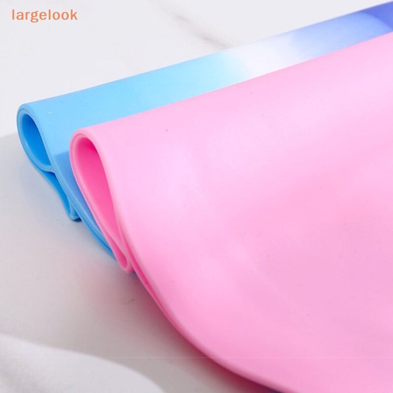 Mũ Bơi Bảo Vệ Tai Chống Thấm Nước Bằng Silicone Màu Gradient Dành Cho Nam Và Nữ