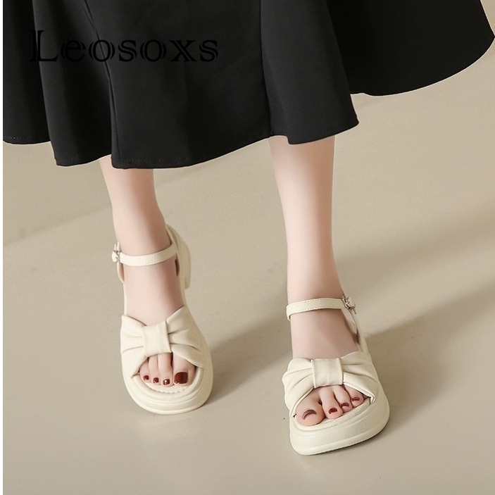 Leosoxs dép sandal nữ dép nữ dép bánh mì nữ dép bánh mì Chống Trượt 070506