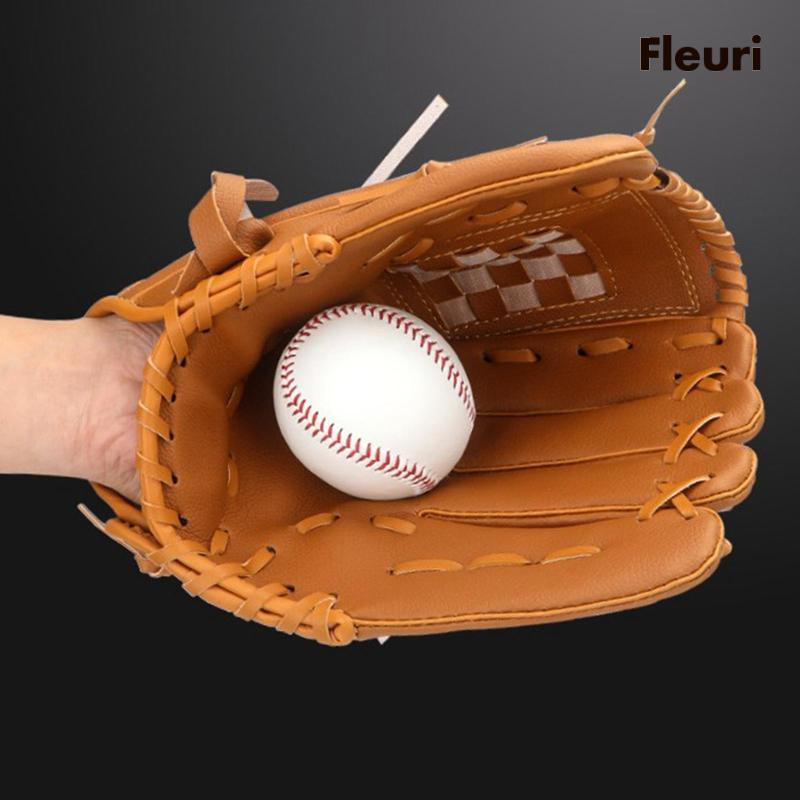 Găng Tay Bóng Chày Và Bóng Lông Mềm Mại Màu Nâu Sturdy Cho Trẻ Em Và Người Lớn