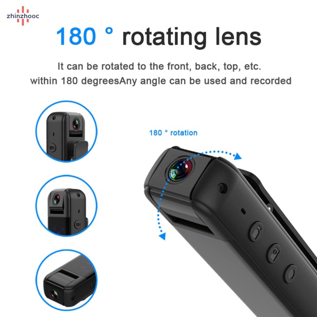 Máy Quay Video Hd vip Cs05 Có Kẹp Lưng Hỗ Trợ Tầm Nhìn Ban Đêm Kết Nối Wifi Dv