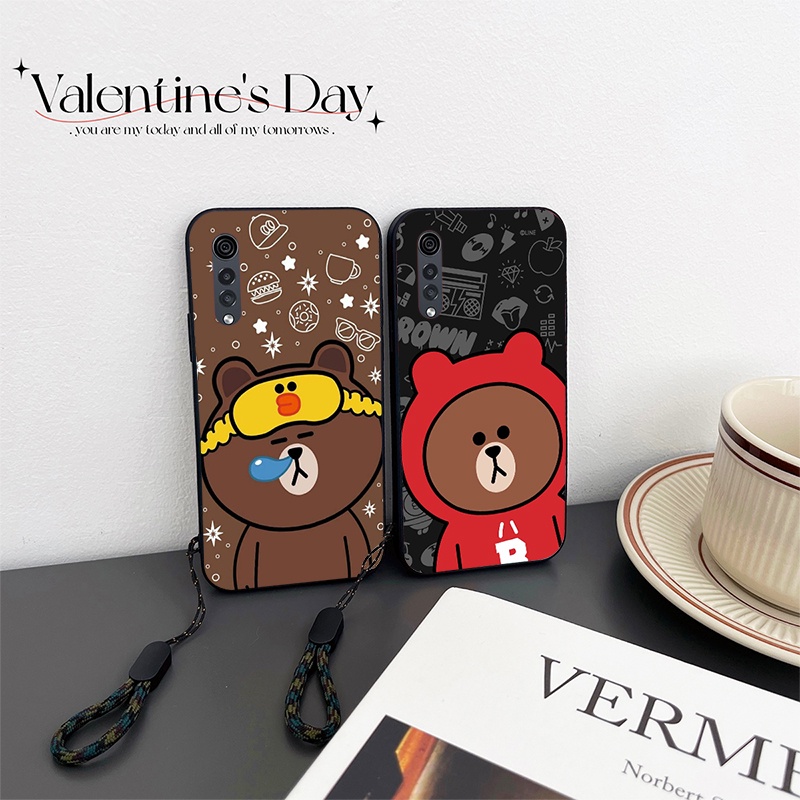 Ốp Điện Thoại Chống Sốc Hình Gấu Nâu Cho lg velvet 5g