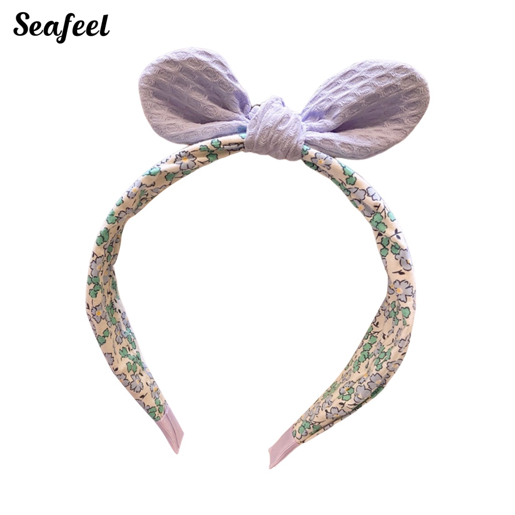 Băng Đô Cài Tóc Bản Rộng Chống Trượt Màu Sắc Tương Phản Cho Nữ