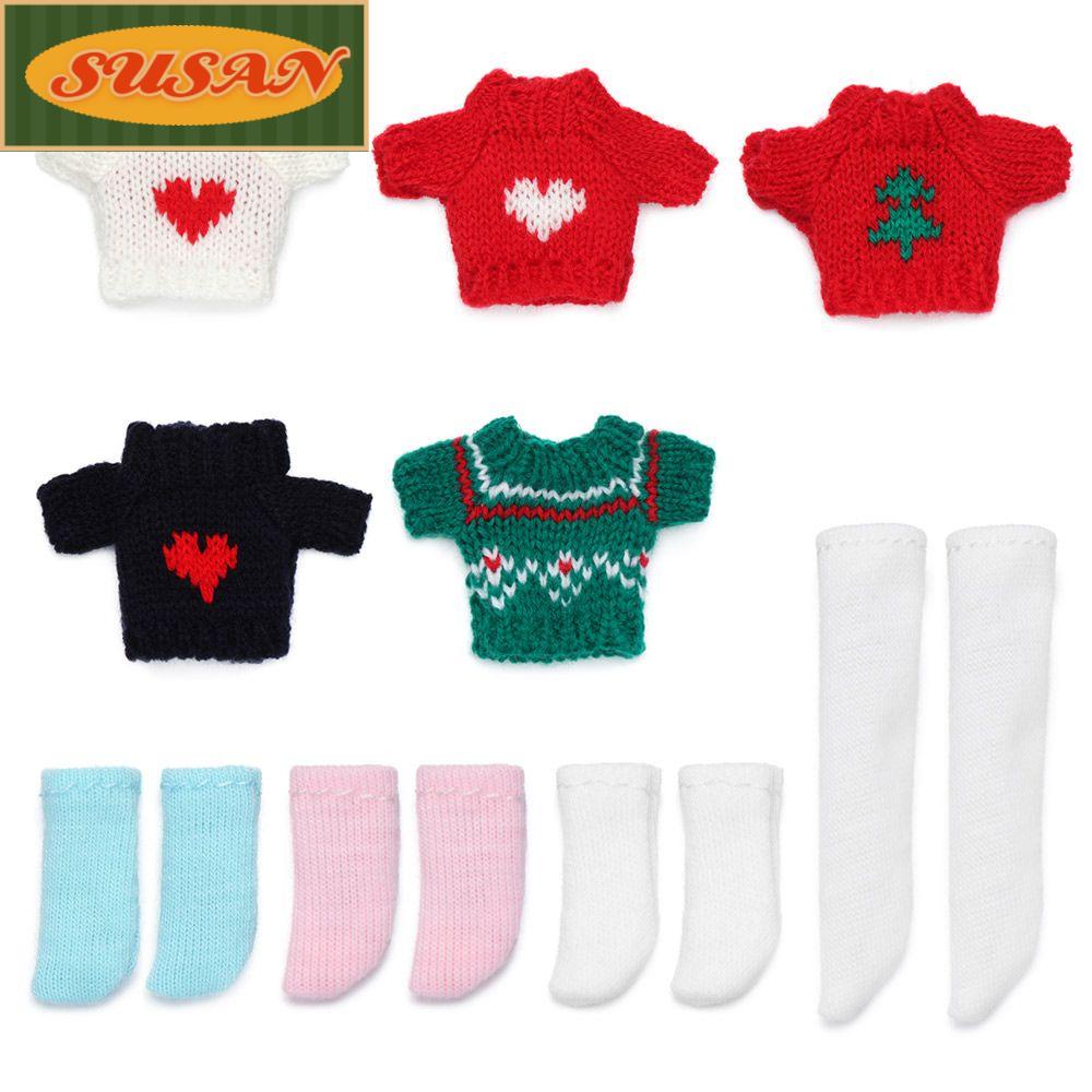 SUSANS 1 Bộ Áo Len Dệt Kim Thủ Công Nhiều Màu Sắc Giản Dị