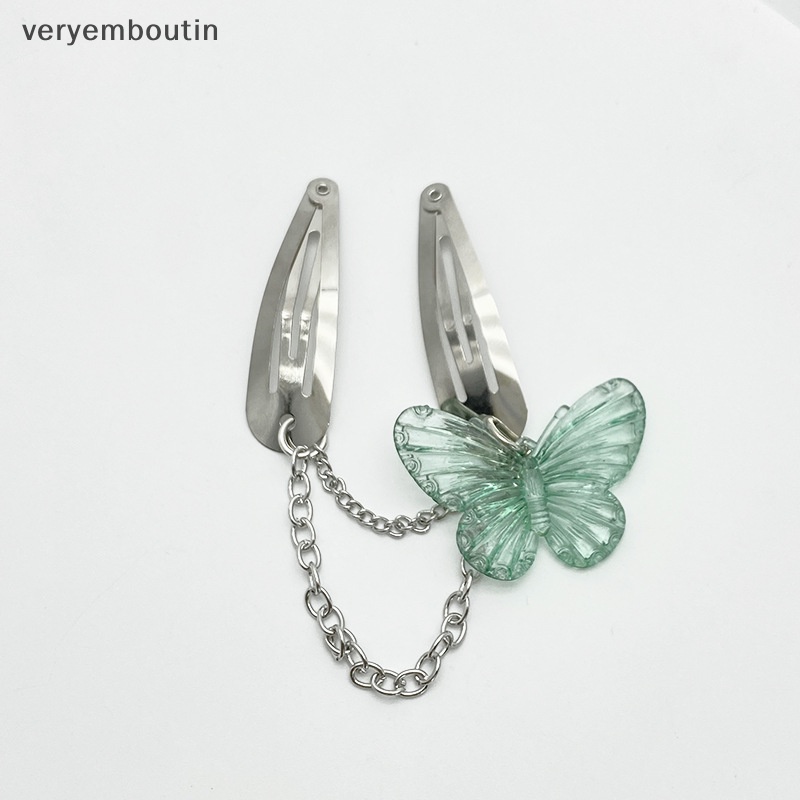 Kẹp Tóc Hình Bướm Trong Suốt Nhiều Màu Phong Cách Cổ Điển Cho Nữ