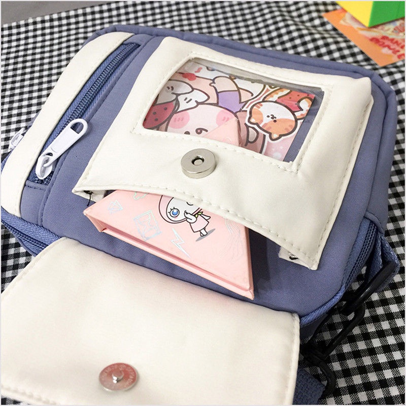 Túi Đeo Chéo Vải Canvas Phong Cách Hàn Quốc Thời Trang Mới Cho Nữ