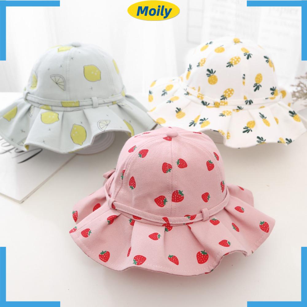 MOILYVN Mũ Tai Bèo Che Nắng Đính Nơ Thời Trang Mùa Hè Cho Bé
