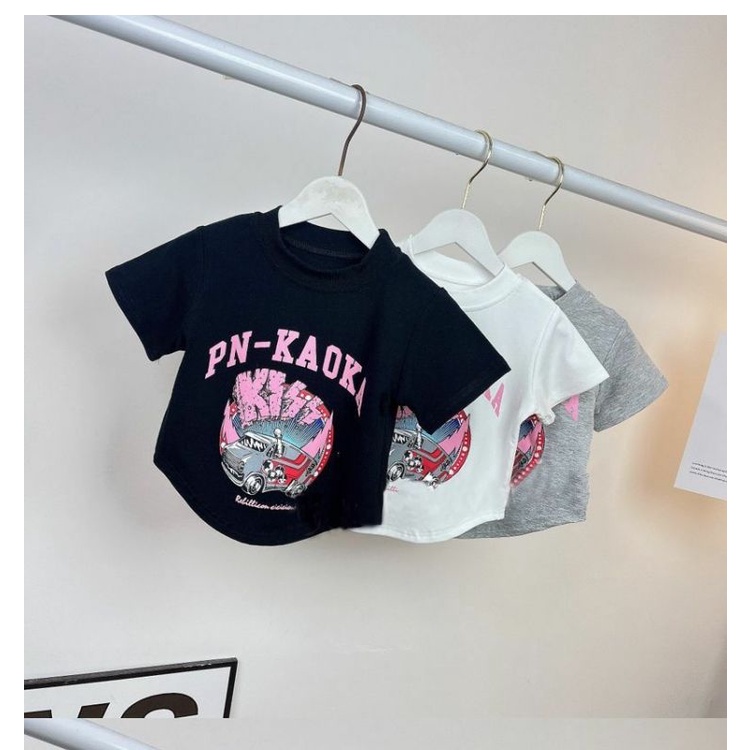 Áo Thun Tay Ngắn Cổ Tròn Thời Trang Mùa Hè 2023 Dành Cho Bé Gái