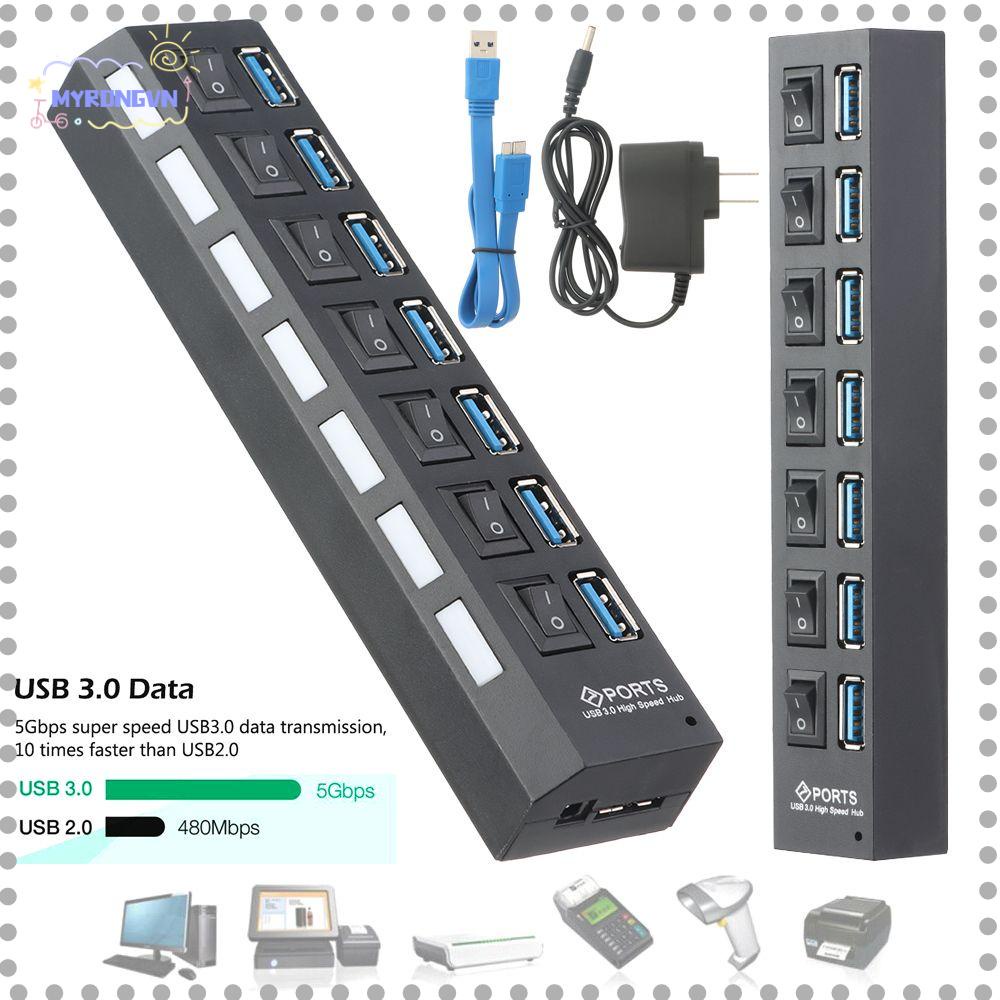 MYRONGVN Bộ Chia 7 Cổng USB 3.0 Tiện Dụng