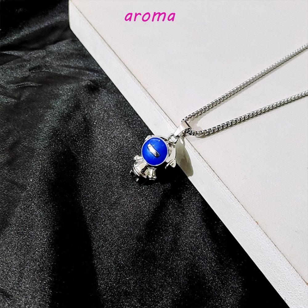 AROMA Vòng Cổ Dây Xích Bằng Hợp Kim Màu Sắc Bạc Phong Cách Hàn Quốc Đơn Giản Thời Trang Cho Nữ