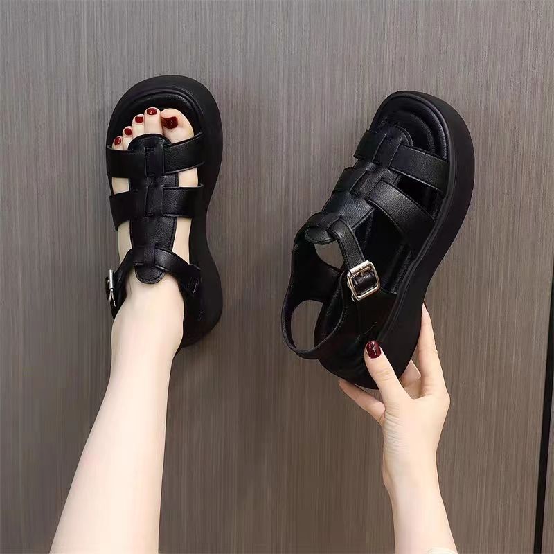 Giày Sandal Đế Mềm Thoáng Khí Thời Trang Mùa Hè 2023 Phong Cách Retro Cho Nữ