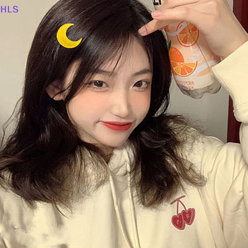 Kẹp Tóc Hình Mặt Trăng Bằng Acrylic Màu Sắc Ngọt Ngào Cho Bé Gái