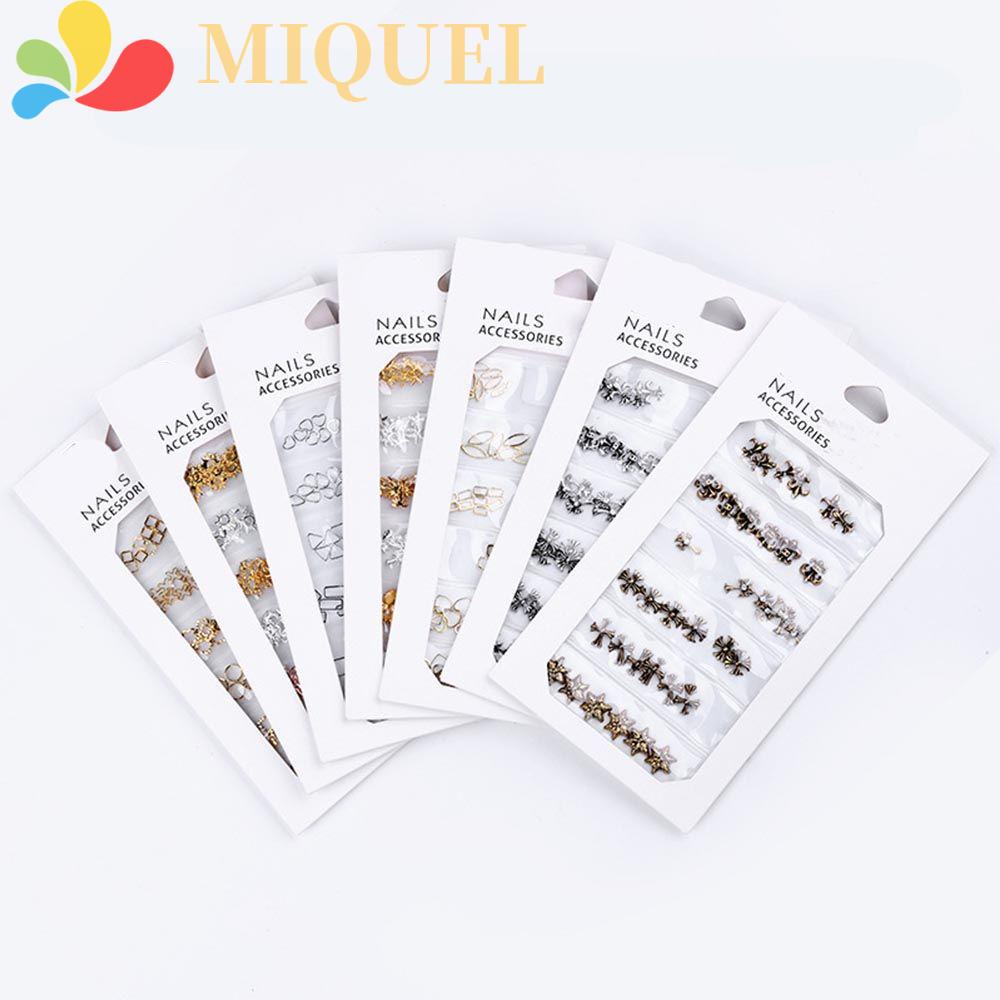 MIQUEL Phụ Kiện Trang Trí Móng Tay 3D Bằng Hợp Kim Phong Cách Gothic