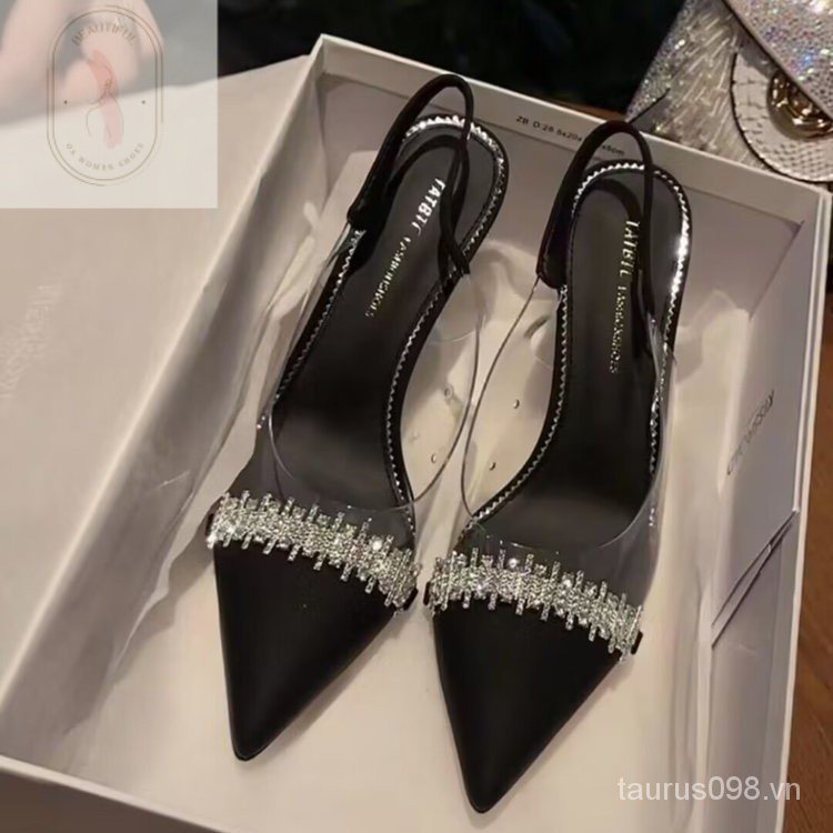 Sandal Cao Gót 6-8cm Chất Liệu Cao Su PU Cao Cấp Thời Trang