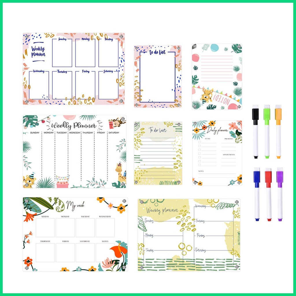 Lịch Lên Kế Hoạch Hàng Tuần Từ Tính Bằng Acrylic Trong Suốt Cho jiwvn