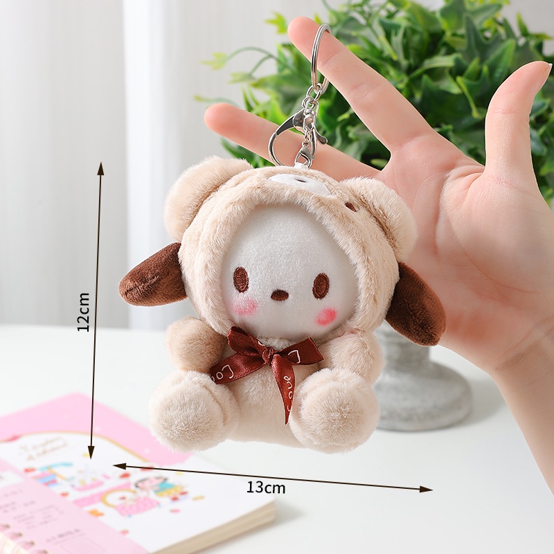 Xilan Móc Khóa Hình Chú Chó Cinnamon Nhồi Bông Dễ Thương Dùng Làm Quà Tặng Sinh Nhật