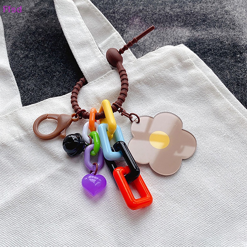 {Ffsd} Móc Khóa Điện Thoại Di Động Mặt Hình Đám Mây Và Hoa Nhiều Màu Sắc Trang Trí Xe Hơi * Bán Chạy Cho Nữ