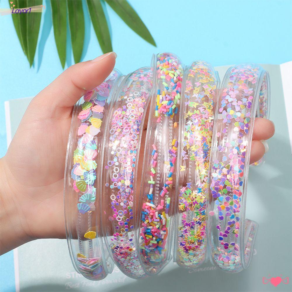 LAYOR1 Băng Đô Cài Tóc Đính Hạt Lấp Lánh Cho Bé Gái