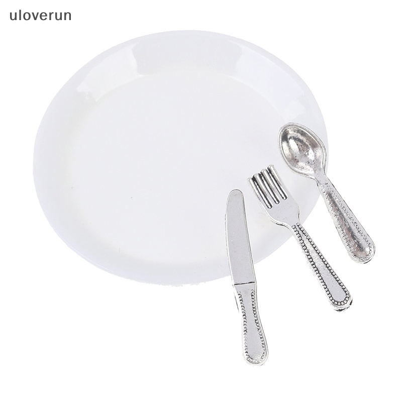 Set 4 Đĩa Mini Trang Trí Nhà Búp Bê Xinh Xắn