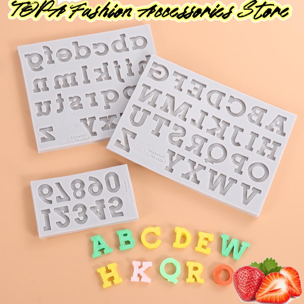 TOPABC1 Bộ 4 Khuôn Silicone Tạo Hình Chữ Số Trang Trí Bánh Sinh Nhật