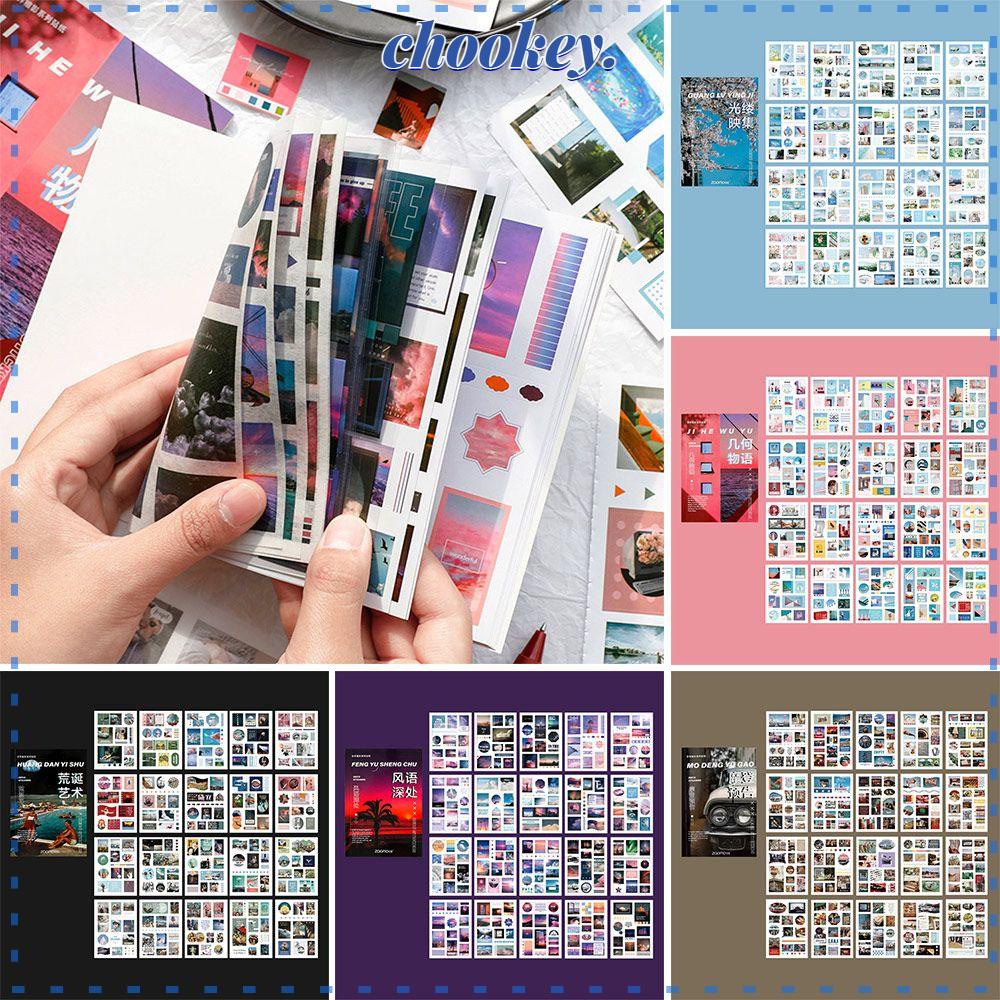 CHOOKEY Bộ 20 Tờ Nhãn Dán Dùng Trang Trí Sổ Tay DIY