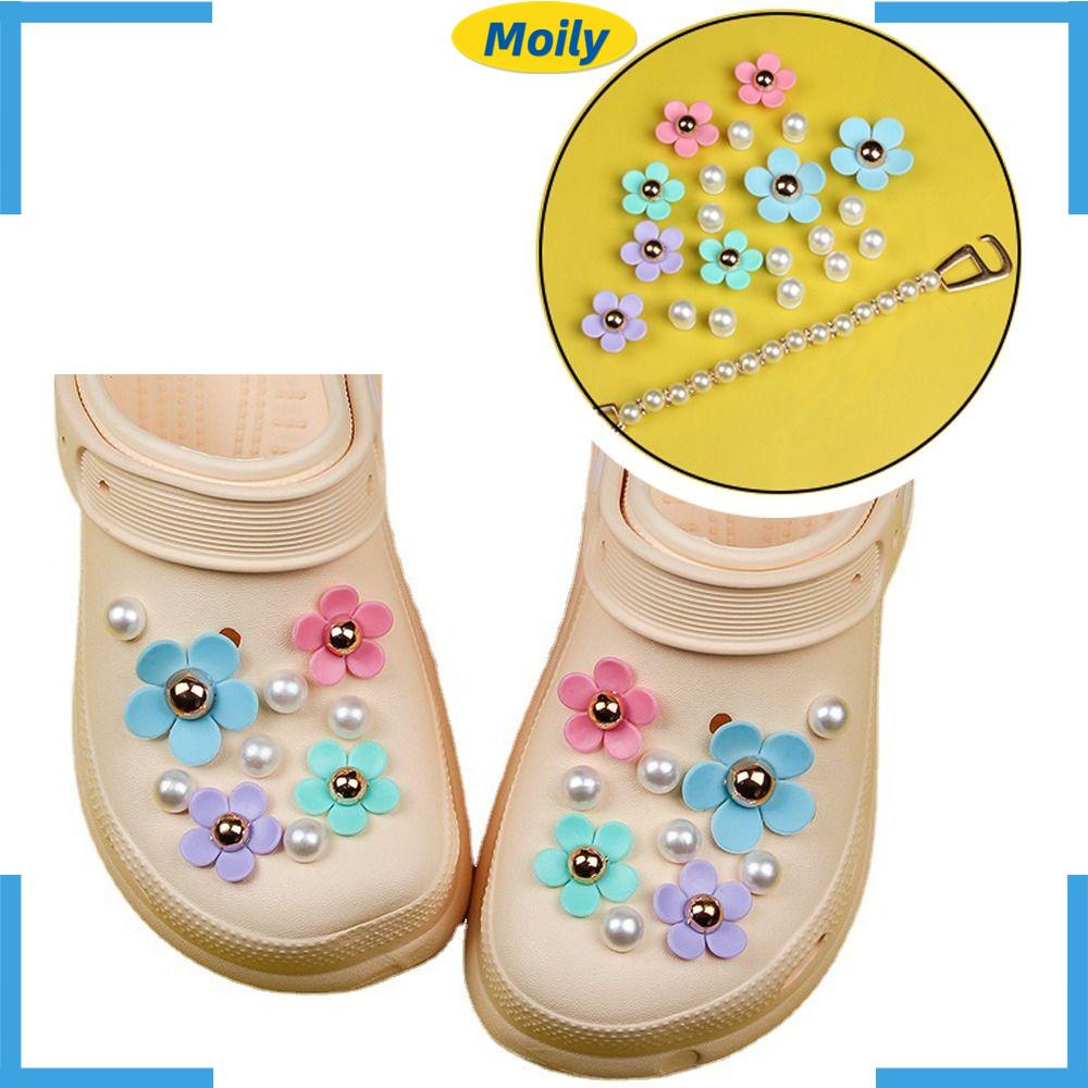 MOILYVN Khóa Kẹp Giày Bằng Nhựa Hợp Kim DIY Nhiều Màu Sắc Có Thể Tháo Rời