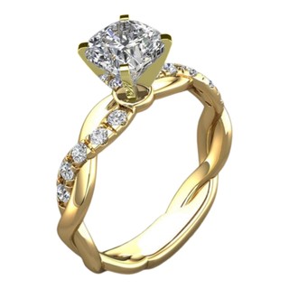Nhẫn Đính Hôn Đính Đá Lấp Lánh Sang Trọng