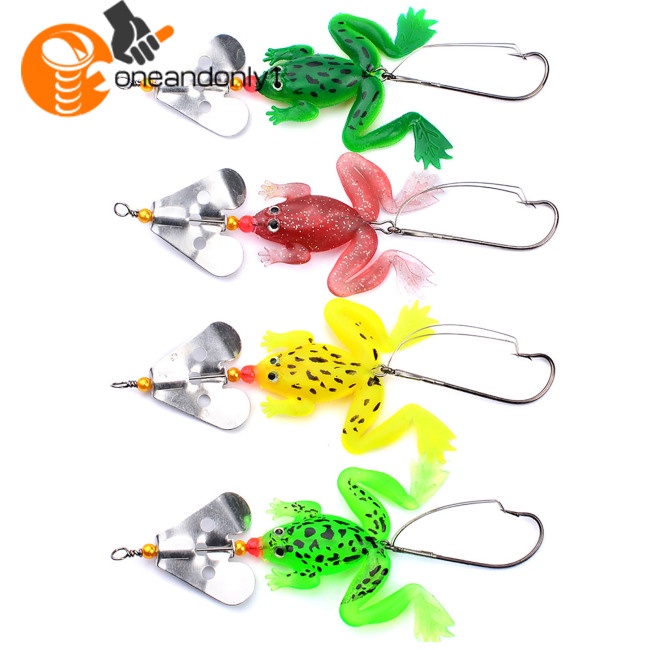 Mồi Câu Cá Giả Hình Ếch Mềm Mại Nhiều Màu Sắc 9cm 6g Kèm Móc Câu Tiện Lợi