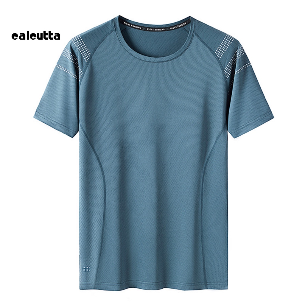 Áo Thun Tay Ngắn Cổ Tròn Màu Trơn Thoáng Khí Thời Trang Mùa Hè Cho Nam