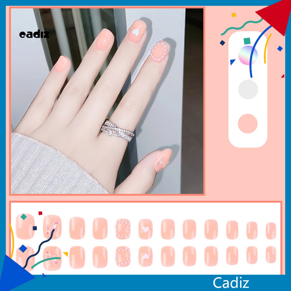 1 Bộ Móng Tay Giả Bằng Nhựa ABS Chống Phai Màu Sang Trọng DIY