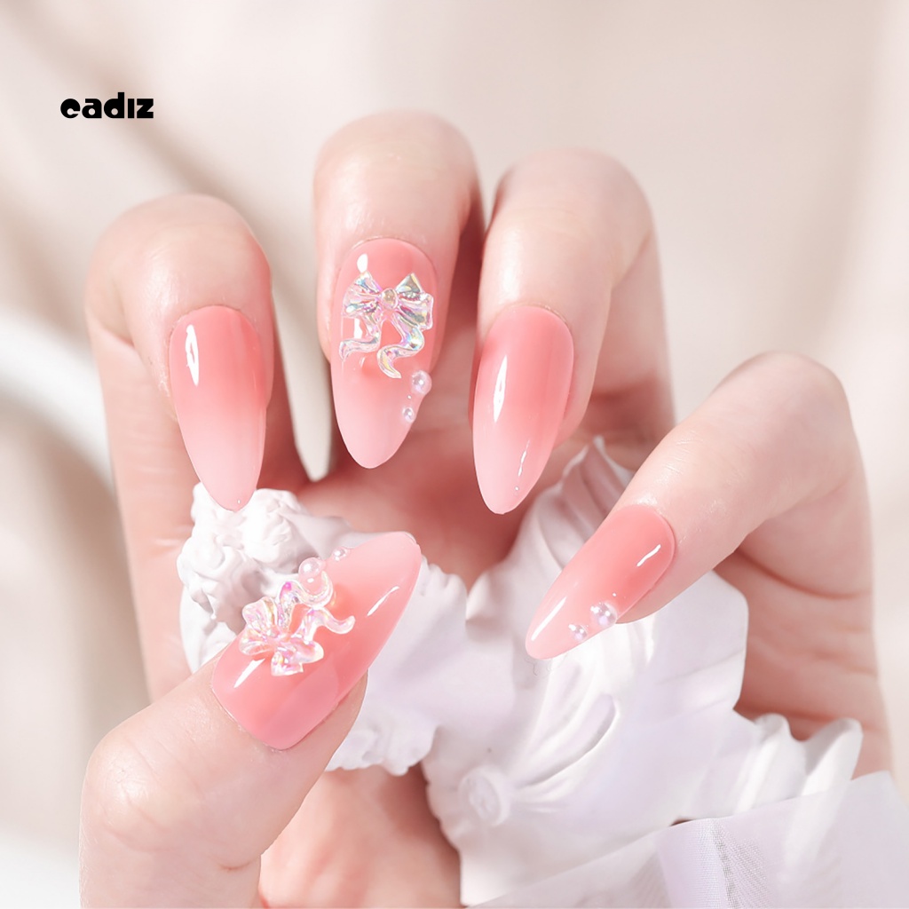 Bộ 50 Phụ Kiện Trang Trí Móng Tay 3D Hình Nơ Xinh Xắn