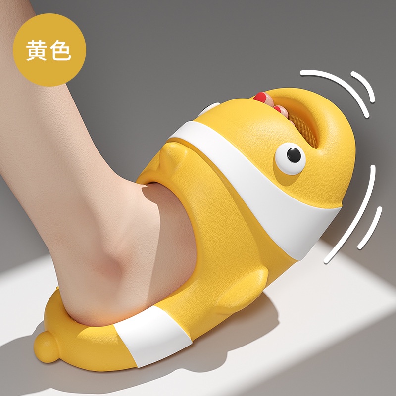 ZTAIXIELUA Dép cá hề nemo đế bánh mì dép cá koi dép cá vàng nemo màu cam cho nam nữ siêu nhẹ cho người lớn chất EVA mềm dẻo