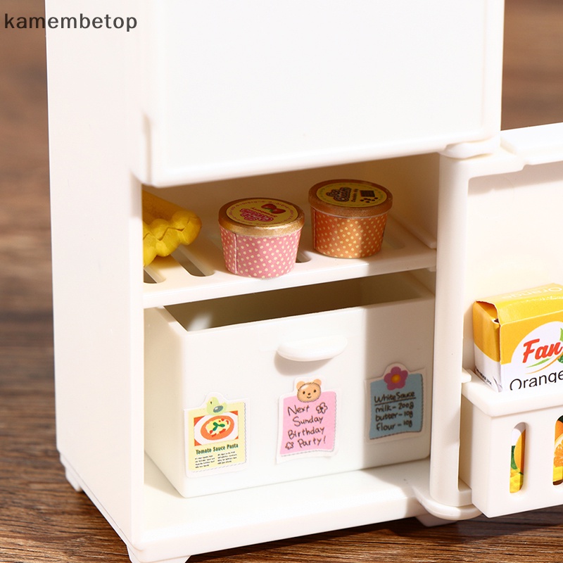 Set 16 Mô Hình Tủ Lạnh Trang Trí Nhà Búp Bê Tỉ Lệ 1: 12