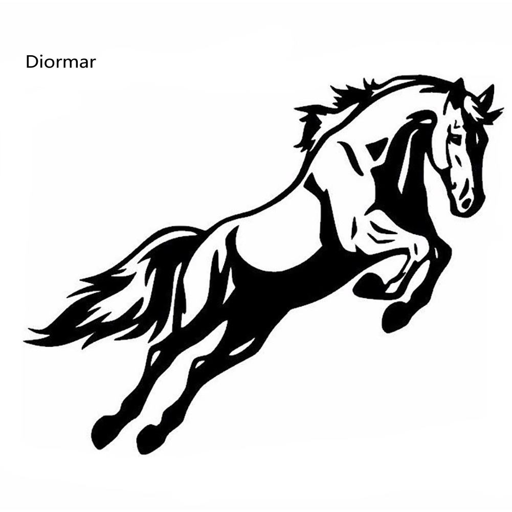 Miếng Dán Phản Quang Tự Dính Trang Trí Thân Xe Hơi / Xe Tải Họa Tiết Chú Ngựa Nhảy Độ