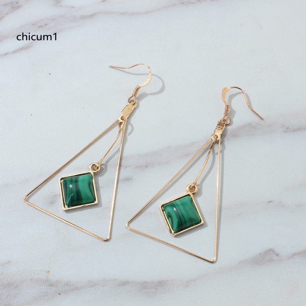 Khuyên Tai Kim Loại Hình Tam Giác Thời Trang Cho Nữ