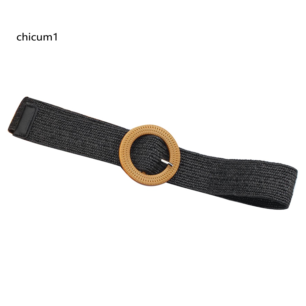 Thắt Lưng Dây Rơm Bện Co Giãn Phong Cách Boho Cho Nữ