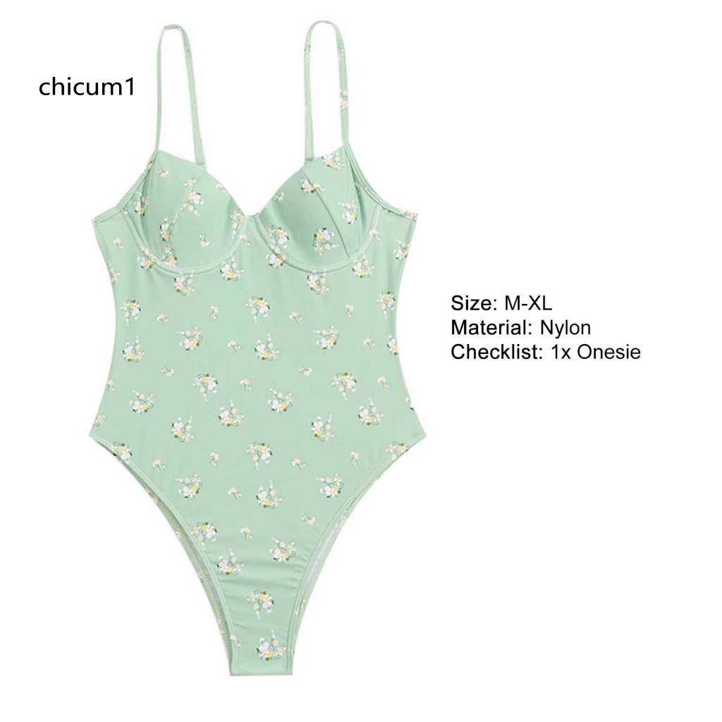 Đồ Bơi Một Mảnh Hở Lưng Họa Tiết Hoa Khô Thoáng Nhanh Cho Nữ