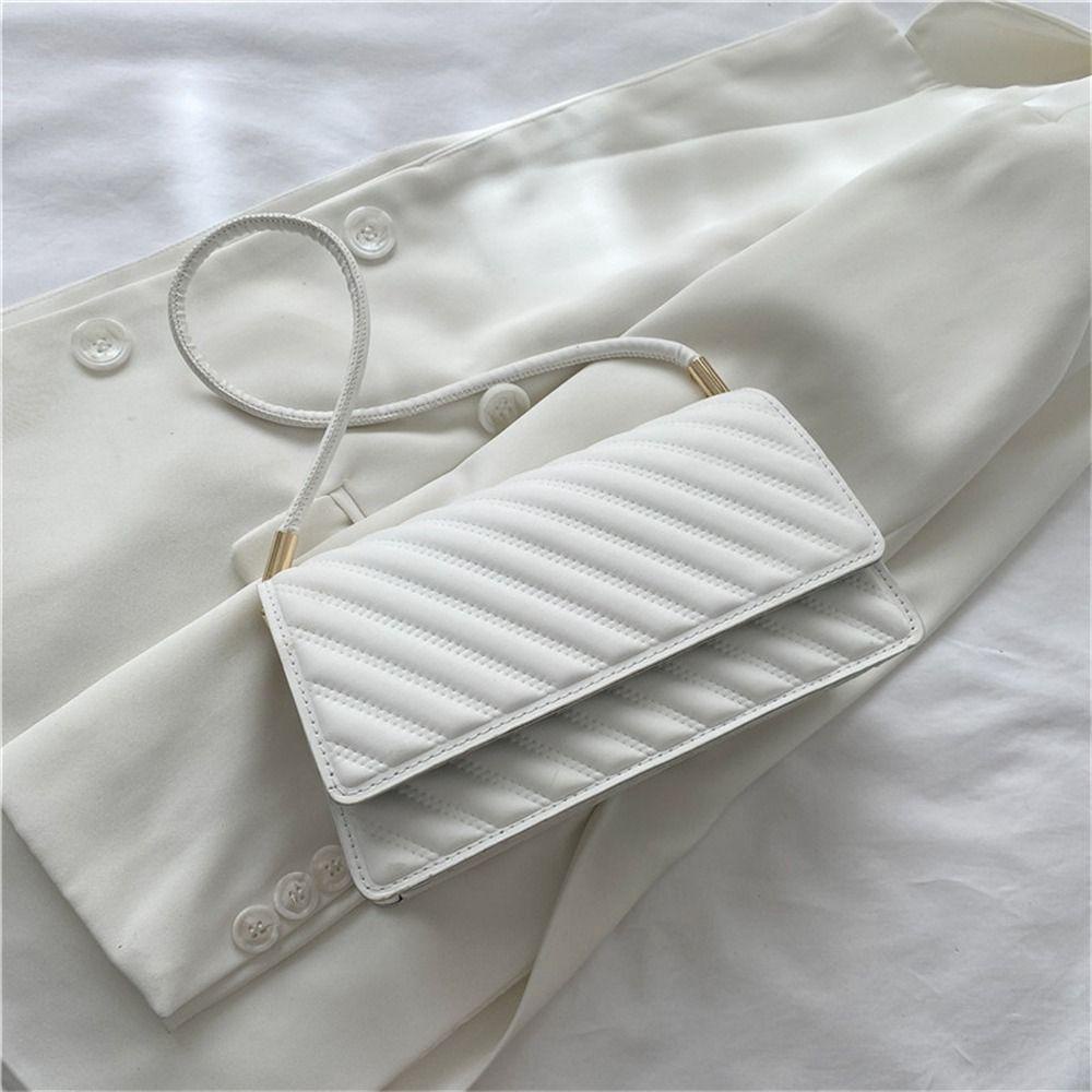 KENT1 Túi Xách Đeo Dưới Cánh Tay Bằng Da PU Sức Chứa Lớn Màu Trơn Cho Nữ