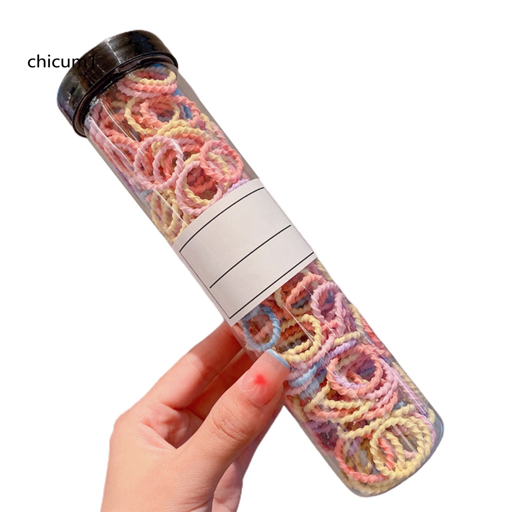 Set 300 Dây Cột Tóc Độ Co Giãn Cao Không Làm Đau Cho Bé Gái