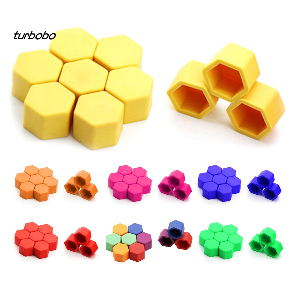 Set 20 Nắp Silicone Bảo Vệ Vành Bánh Xe Hơi Chịu Nhiệt Độ Cao 19mm