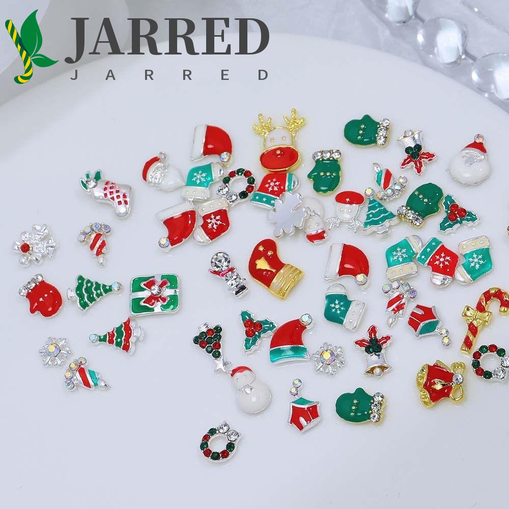 JARRED Phụ Kiện Trang Trí Móng Tay Họa Tiết Giáng Sinh Thời Trang