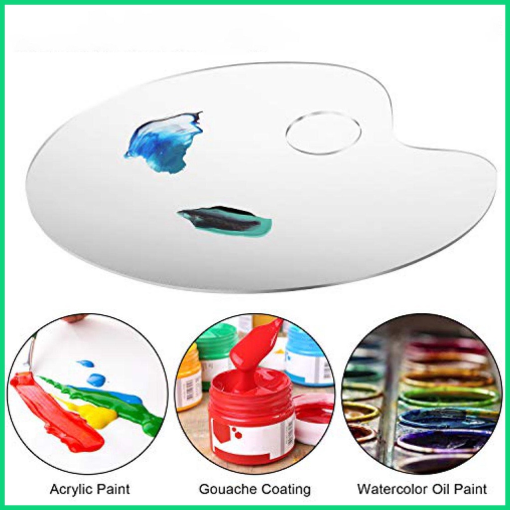 Bộ Dụng Cụ Bảng Pha Màu Bằng Acrylic Trong Suốt Không Dính Kèm Cây Gạt Và Tấm Gạt