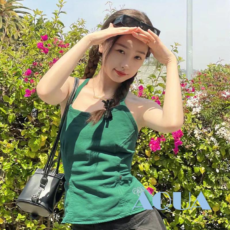 Áo Tank Top Hai Dây Hở Lưng Dáng Ôm Thời Trang Mùa Hè Cho Nữ