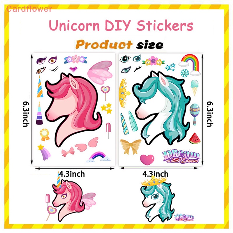 8 Miếng Dán Xếp Hình Kỳ Lân Dễ Thương Cho Bé