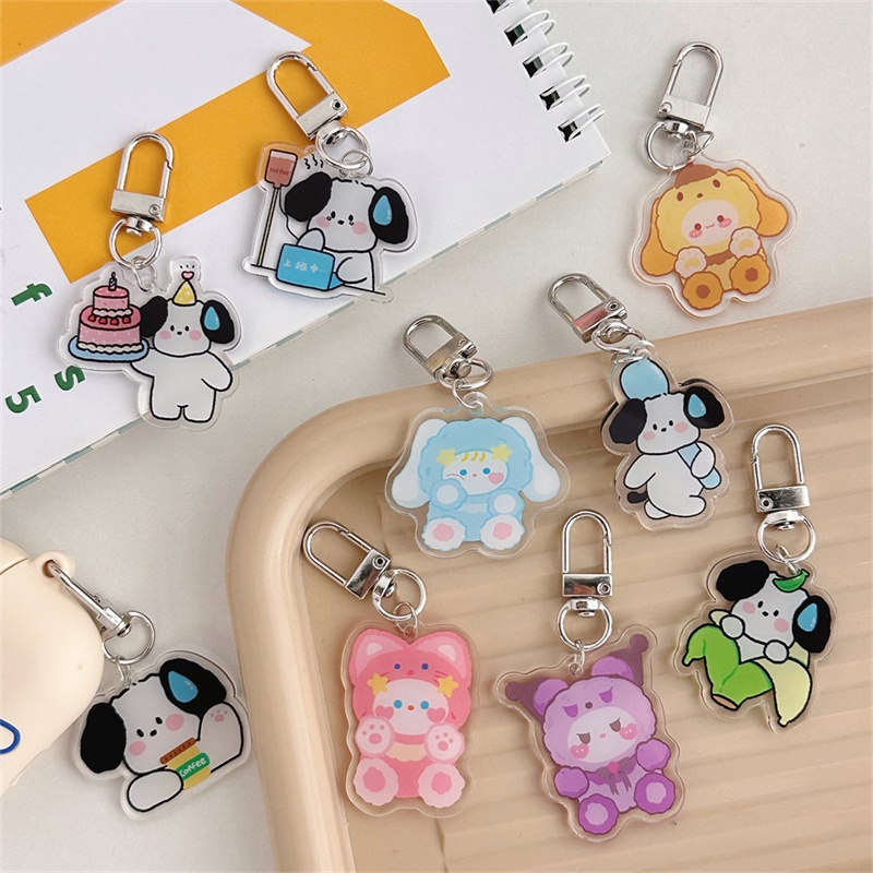 Hoạt Hình Dễ Thương Chó Móc Khóa Chữa Động Vật Móc Chìa Khóa Sáng Tạo Mèo Mặt Dây Chuyền Cho Xe Ô Tô Móc Khóa Túi Ví Phụ Kiện Tự Làm Quà Tặng Truing1