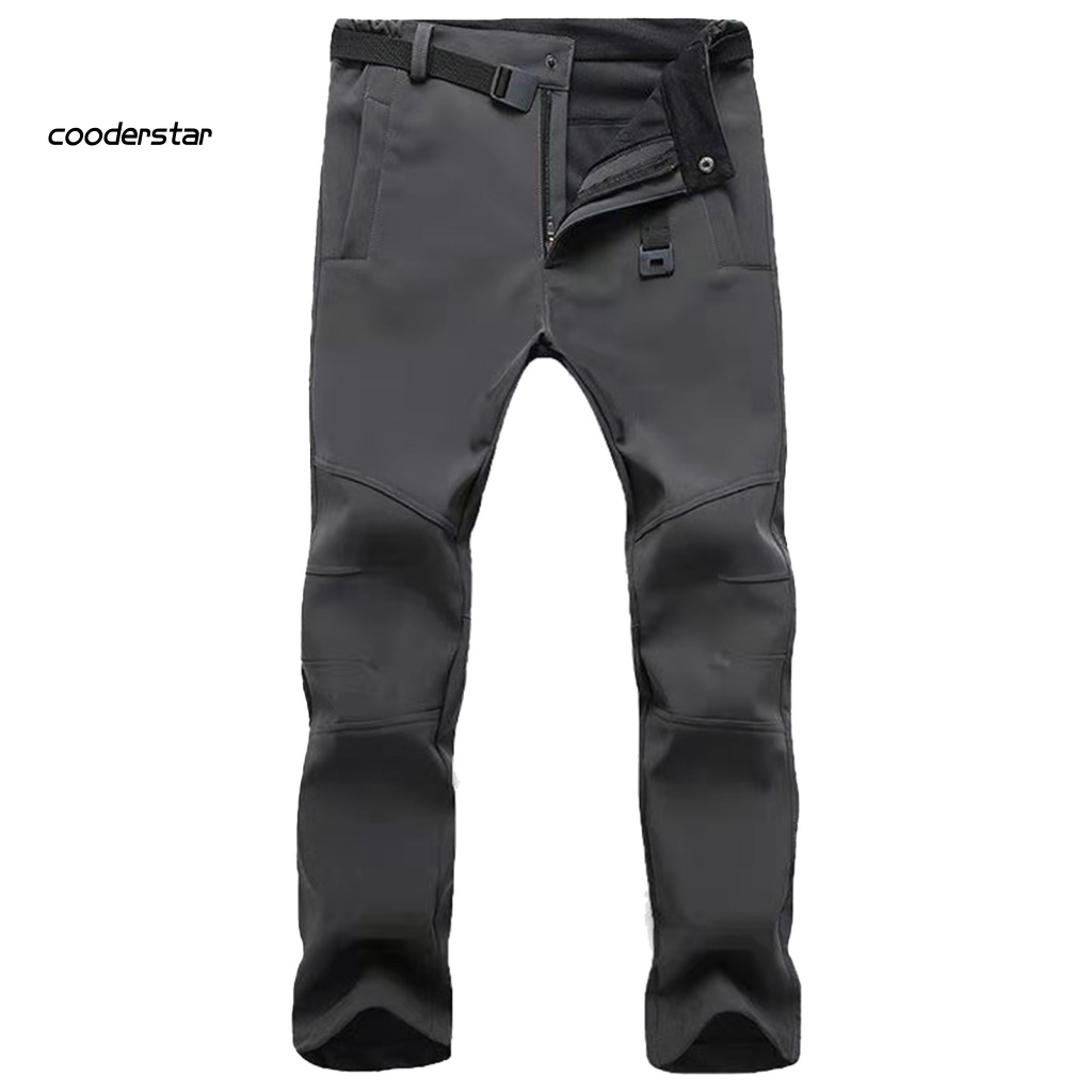 Quần Dài Leo Núi Vải Lông Cừu Dày Dặn Co Giãn Chống Gió Chống Thấm Nước Cho Nam