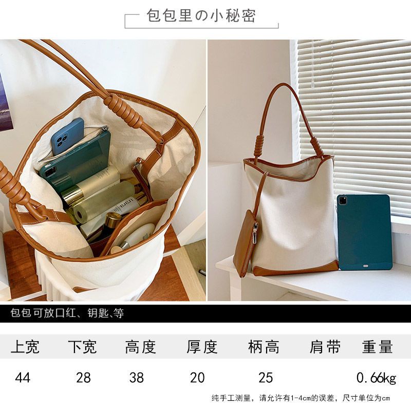 Túi Xách Canvas Sức Chứa Lớn Phong Cách Mùa Thu Mới Dễ Phối Đồ Cho Nữ