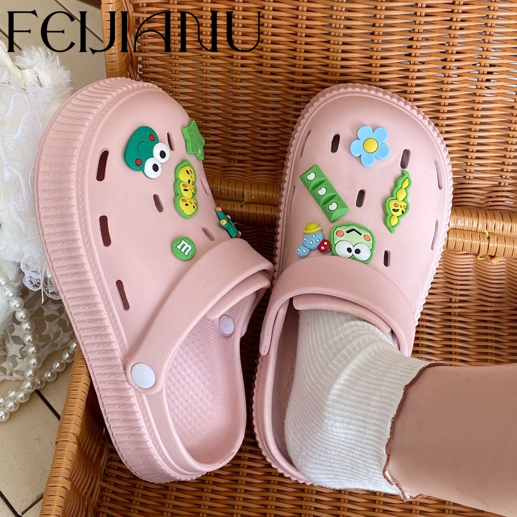 FEIJIANU dép Cross dép sandal nữ giày đi biển đáng yêu thoải mái28Z2307113