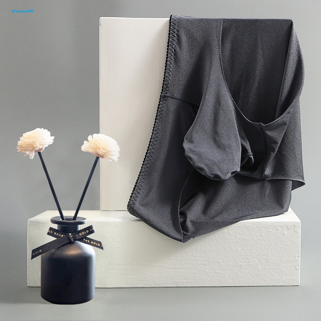 Quần Lót Chữ U Bằng Lụa Lạnh Mềm Mại Thoáng Khí Mau Khô Cho Nam