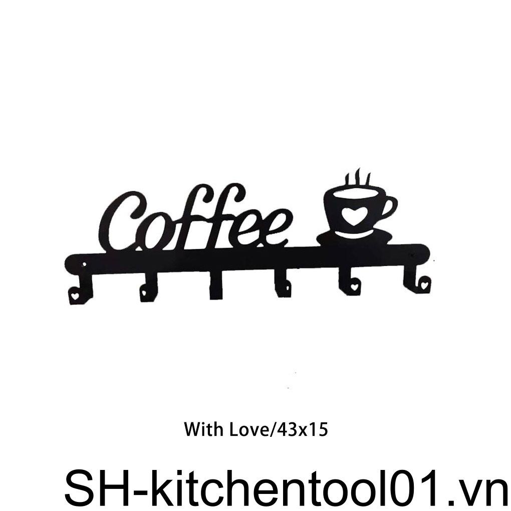 Giá Đỡ Cốc Nước Gắn Tường Nhiều Móc Treo Thay Thế Sành Điệu