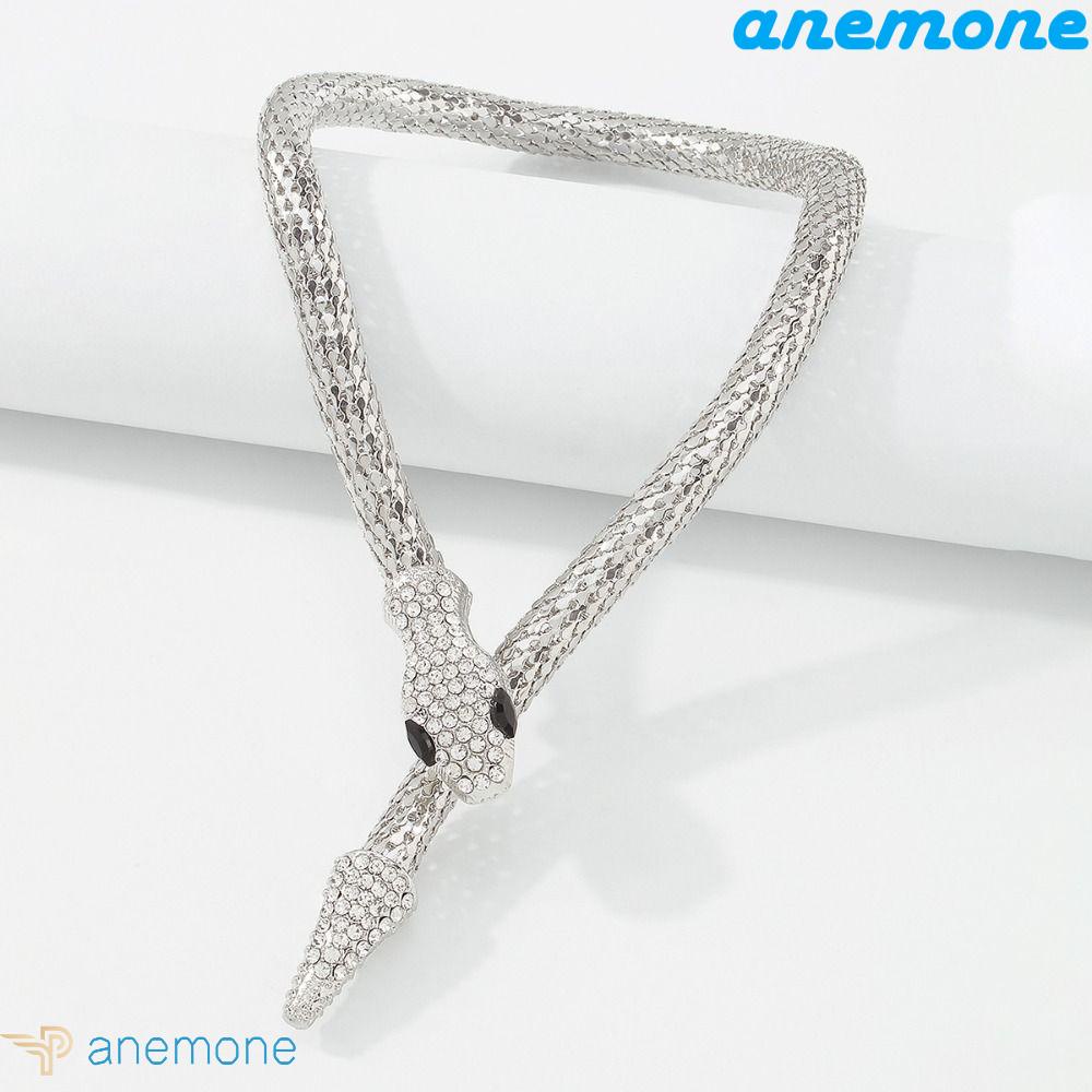 ANEMONE Vòng cổ Hình Rắn Bằng Hợp Kim Phong Cách Hip Hop Thời Trang Cho Cặp Đôi